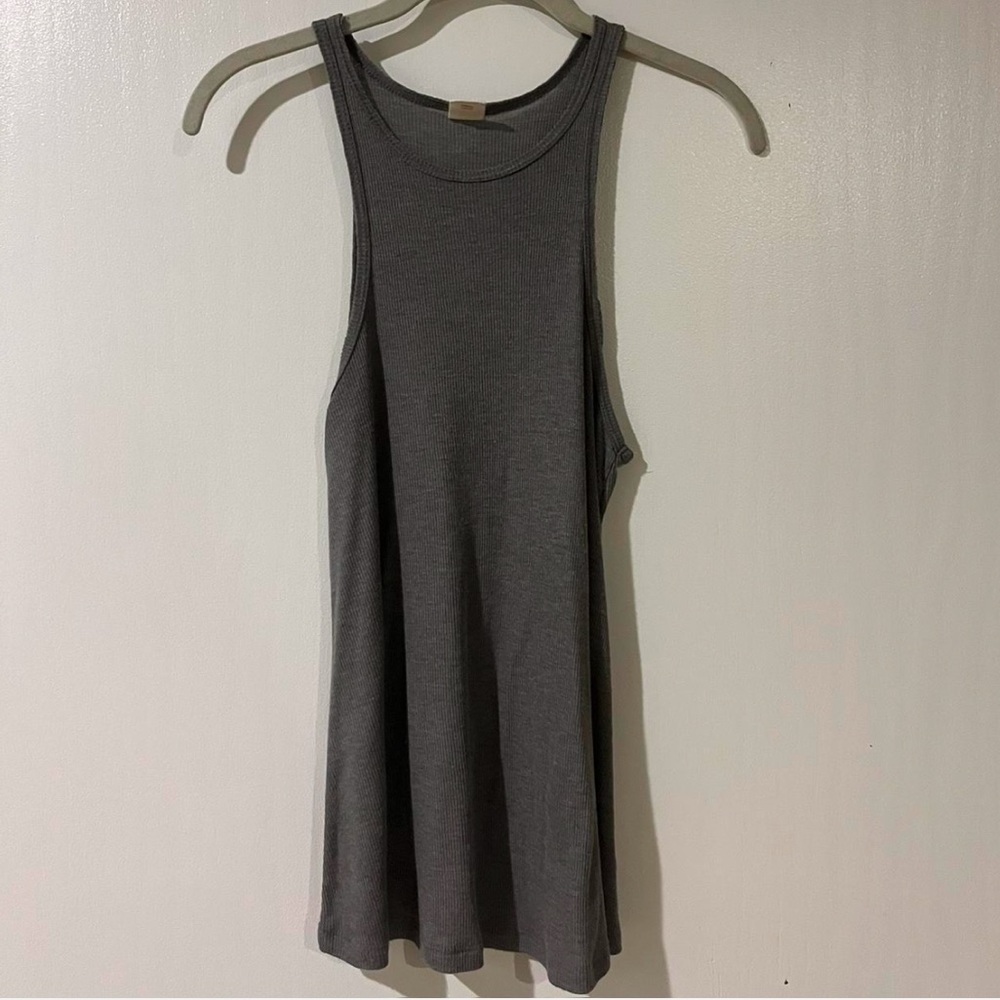 Gray Comfy Flowy Tank Top